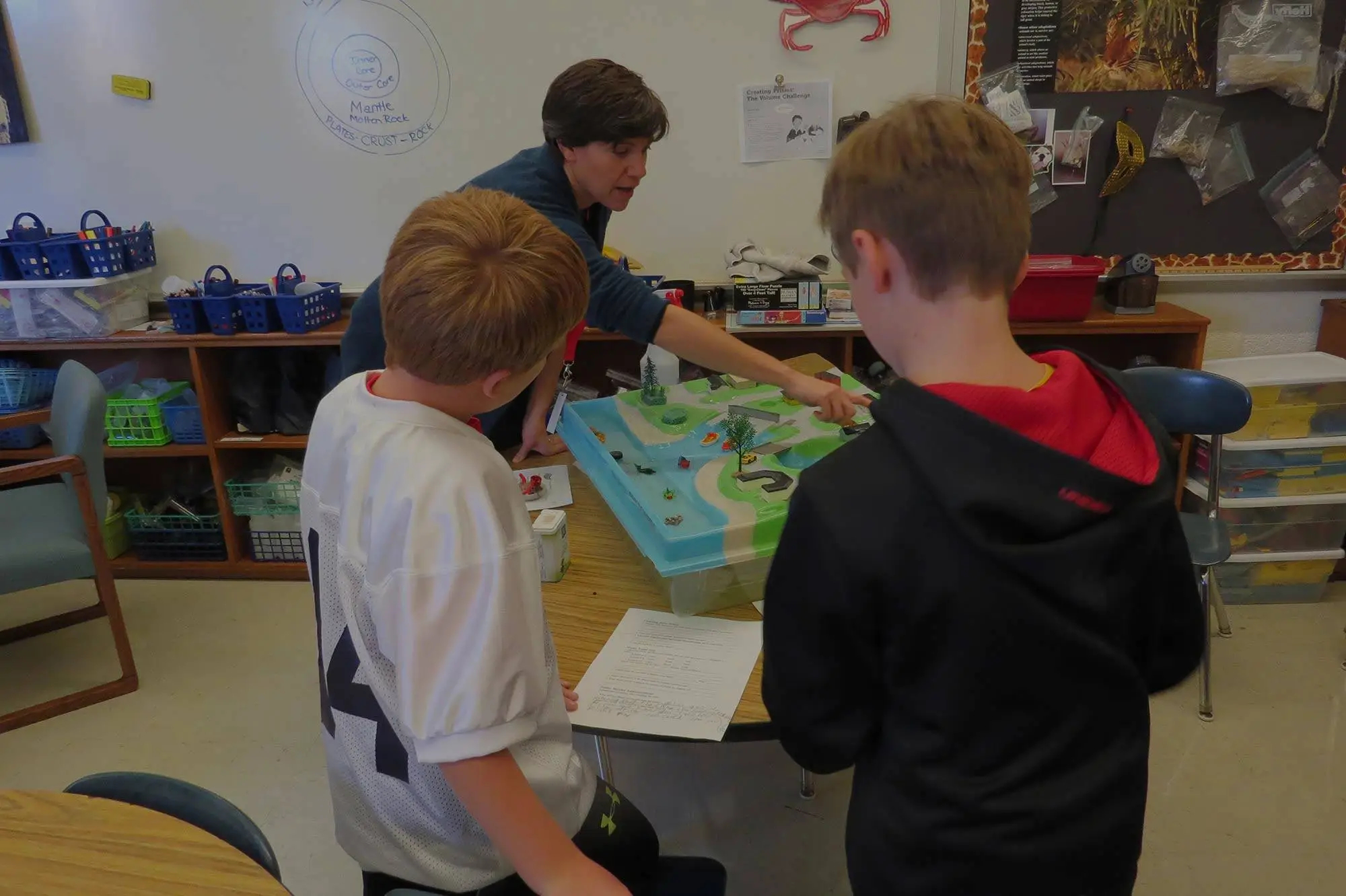 Teaching students about environmental issues in classroom