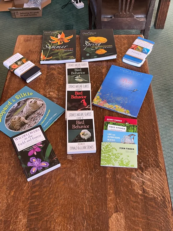 Some of the books donated to the Nahant Public Library