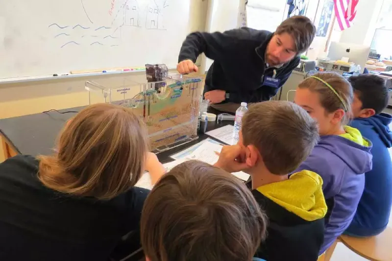 Greenscapes instructors from Salem Sound Coastwatch educate local children